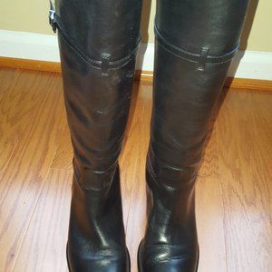 Via Spiga Women's Leather Riding Boots Women's Size 7.5M Black (Vintage)